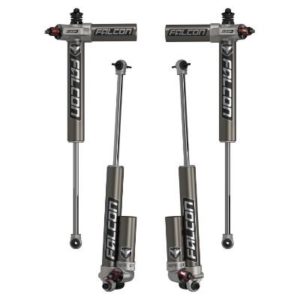 TeraFlex 5 - 6 Inch Lift Falcon Series 3.3 Fast Adjust Piggyback Reservoir Shock Absorber Set - 03-01-33-400-406