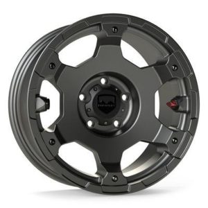 Teraflex Nomad Off-Road Wheel, 17x8.5 with 5 on 5 Bolt Pattern - Titanium Gray - 1056150