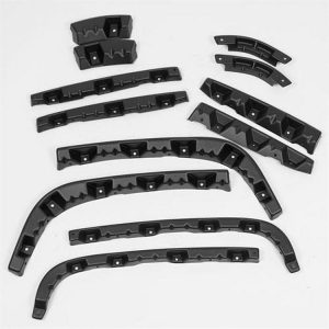 Bushwacker Flat Style JK Wrangler Fender Flare Set (Paintable) - 10918-07