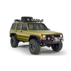 Bushwacker Flat Style XJ Cherokee Fender Flare Set (Paintable) - 10922-07