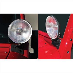 Rugged Ridge Windshield Auxiliary Light Mounting (Black ) - 11027.03