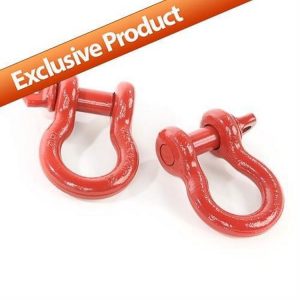 Rugged Ridge Red D-Ring Set (Red) - 11235.08