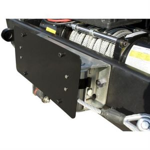 Rugged Ridge Roller Fairlead License Plate Mounting Bracket - 11238.05