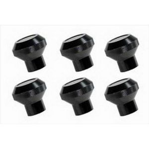 Rugged Ridge Billet Aluminum Knob Set (Black) - 11420.02