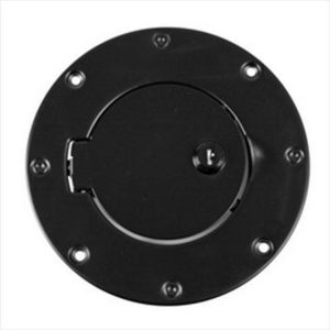 Rugged Ridge Locking Fuel Hatch Cover (Black Aluminum) - 11425.08