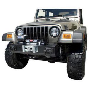 Rugged Ridge Short Base Winch Mount Front Bumper Center Section (Black) - 11540.40
