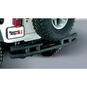 Rugged Ridge 3 Inch Rear Tube Bumper without Hitch (Black) - 11571.03