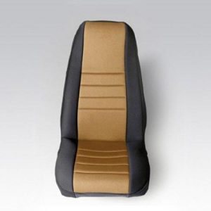 Rugged Ridge Custom Fit Neoprene Front Seat Covers (Black/Tan) - 13213.04