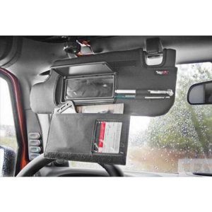 Rugged Ridge Sunvisor Organizer (Black Vinyl) - 13305.08