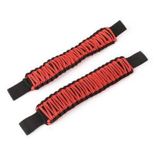 Rugged Ridge Paracord Seat Mount Grab Handles (Red) - 13305.81