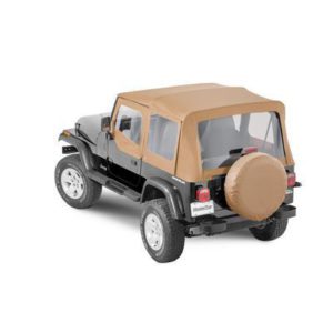 MasterTop Replacement Soft Top with Upper Door Skins and Clear Windows (Spice Diamond) - 15110117