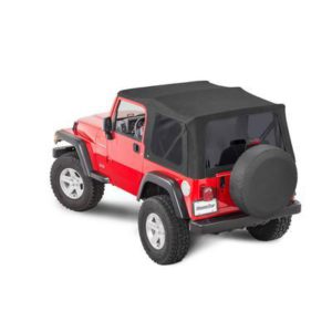 MasterTop MasterTwill Replacement Soft Top with Tinted Windows (Black Master Twill) - 15201224