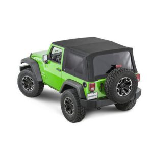 MasterTop MasterTwill Replacement Soft Top with Tinted Windows (Black Master Twill) - 15201824