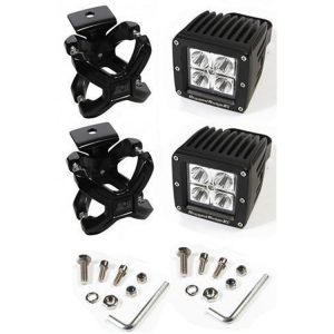 Rugged Ridge Square LED Light and X Clamp Kit - 15210.02