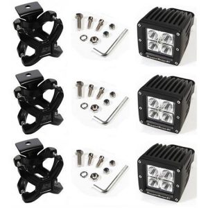Rugged Ridge Square LED Light and X Clamp Kit - 15210.03