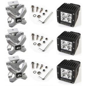 Rugged Ridge Square LED Light and X Clamp Kit - 15210.12