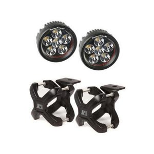 Rugged Ridge Round LED Light and Small X Clamp Kit - 15210.25