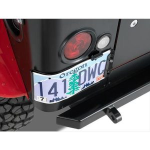 Warrior Corner Mount License Plate Bracket with LED Light - 1561