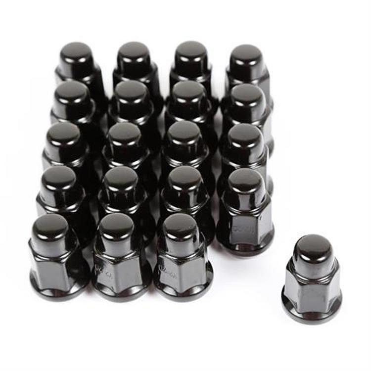 Rugged Ridge 1/2 Inch-20 Wheel Lug Nut Set (Black) - 16715.23