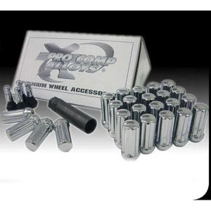 Pro Comp 24-Piece 12x1.5 Chrome Lug Nut Kit with Extended Shank - 21138
