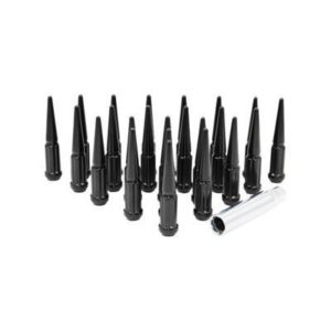Oro-Tek 24-Piece 12x1.5 Black Spiked Lug Nut Kit - 251645BLK