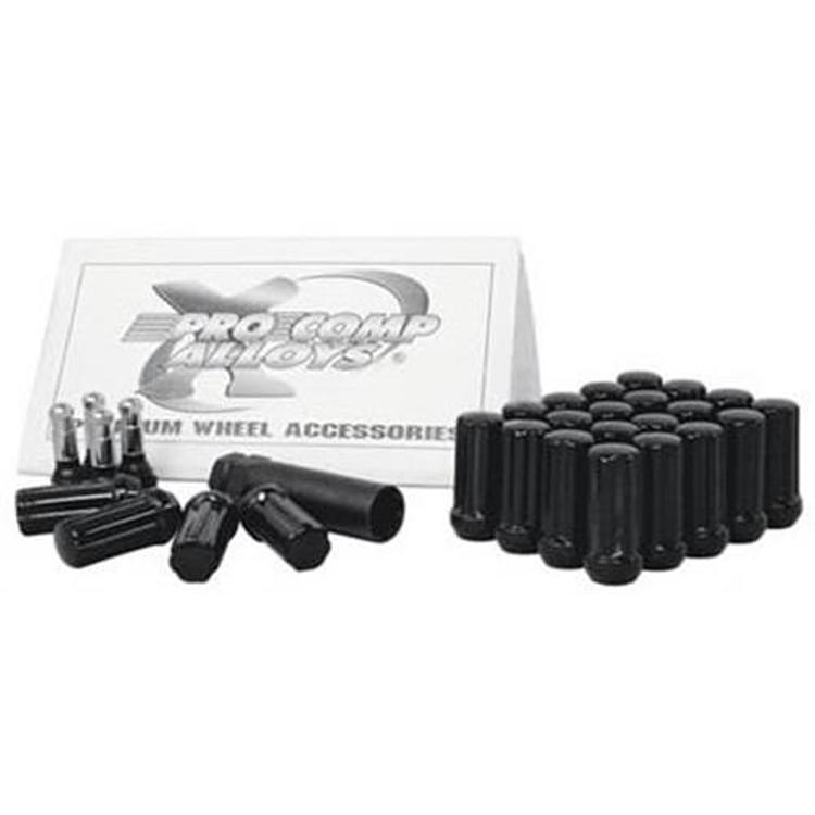 Pro Comp 6 Lug Kit 12X1.5 Spline Lug Kit (Black) - 21134B