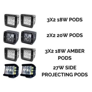 Cali Raised LED Ditch Light Bracket Extensions (Black) - 31253365030954