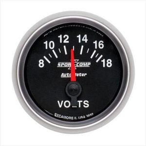 Auto Meter Sport-Comp II Electric Voltmeter Gauge - 3692