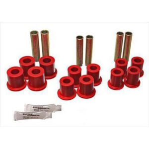 Energy Suspension Rear Leaf Spring Bushing Set (Red) - 4.2140R