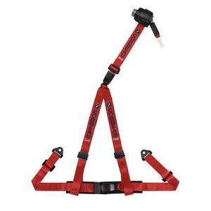 Corbeau 2 Inch 3-Point Lap and Harness Belt Bolt-In (Red) - 43007B