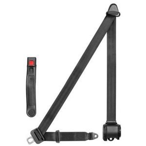 Corbeau 3-Point Retractable Seat Belt Bolt-In (Black) - 43321B