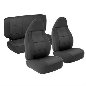 Smittybilt Neoprene Front and Rear Seat Cover Kit (Black/Black) - 471201
