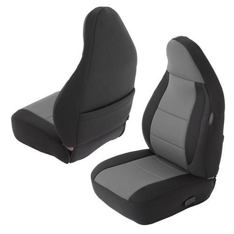Smittybilt Neoprene Front and Rear Seat Cover Kit (Black/Gray) - 471222 - Image 2