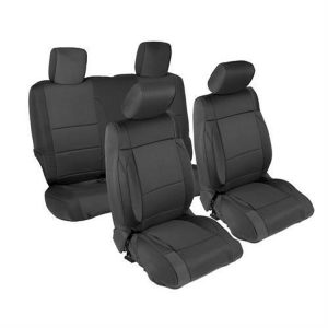Smittybilt Neoprene Front and Rear Seat Cover Kit (Black/Black) - 471501
