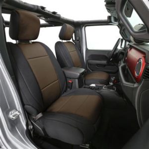 Smittybilt Neoprene Front and Rear Seat Cover Kit (Black/Tan) - 472125