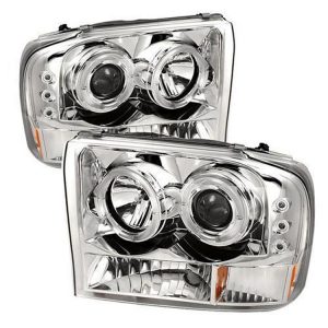 Spyder Auto Group Dual Halo LED Projector Headlights (Chrome) - 5010360