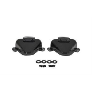 Kentrol Interior Door Latch Brackets (Black Stainless Steel) - 50513