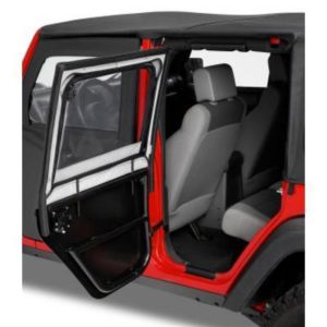 Bestop HighRock 4x4 Rear Upper Element Doors (Black Diamond) - 51806-35