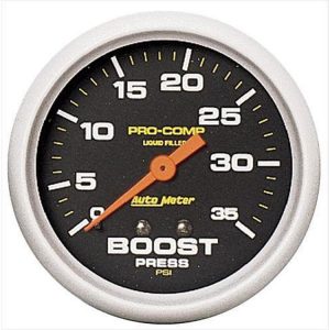 Auto Meter Pro-Comp Liquid-Filled Mechanical Boost Gauge - 5404