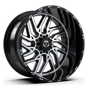 TIS Offroad 544MB Series Wheel, 20x12 with 8 on 6.5 Bolt Pattern - Black/Machined - 544MB-2128144