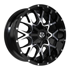 TIS Offroad 549MB Series Wheel, 18x9 with 5 on 5/5 on 4.50 Bolt Pattern - Black/Machined - 549MB-8900512