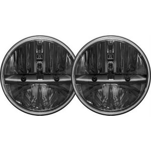 Rigid Industries Truck-Lite 7 Inch Round LED Headlights w/ PWM Adaptors (Chrome) - 55000