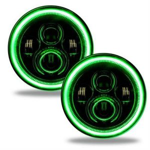 Oracle Lighting 7" High Powered LED Headlights (Green Halo) - 5769-004