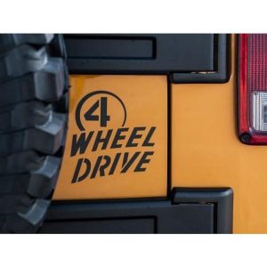 Jeep Willys Edition 4 Wheel DRIVE Tailgate Decal (Black) - 5SE83RXFAA