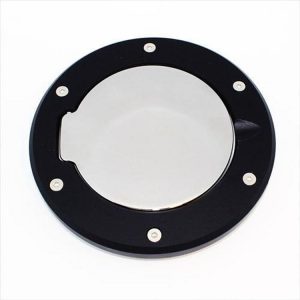 AMI Billet Fuel Door (Black/Chrome) - 6032GKC