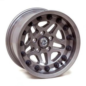 Hutchinson Rock Monster DOT Beadlock Wheel, 18x9 with 5 on 5 Bolt Pattern - Argent - 60863-023-1