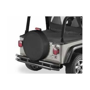 Bestop 33 Inch Spare Tire Cover in Black Denim - 61033-15