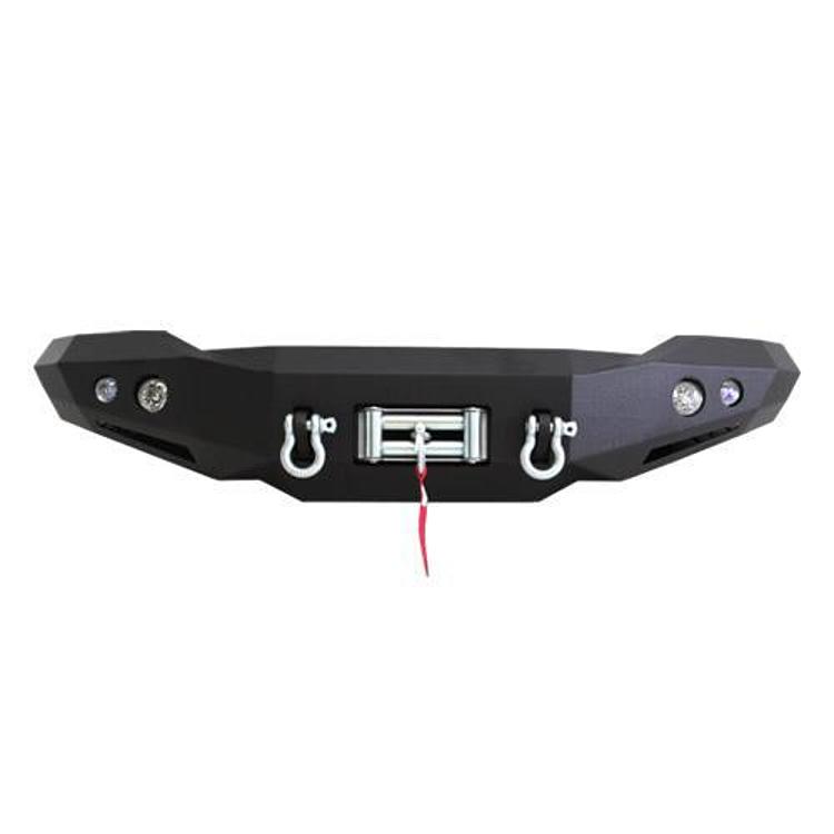 Smittybilt M1 Dodge Truck Winch Mount Front Bumper with D-ring Mounts and Light Kit (Black) - 612800 - Image 3