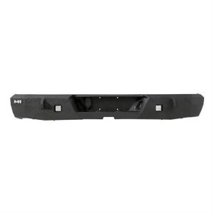 Smittybilt M1 Dodge Ram Rear Bumper with D-ring Mounts and Additional Rear Lights Included (Black) - 614802