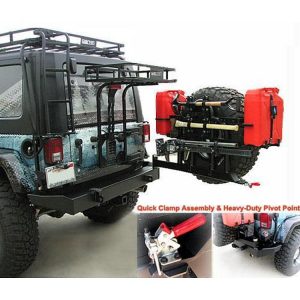 Garvin Industries G2 Series Rear Bumper and Tire Carrier System (Black) - 66701